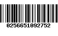 Código de Barras 0256651092752
