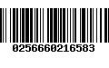 Código de Barras 0256660216583