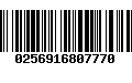 Código de Barras 0256916807770