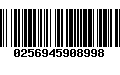 Código de Barras 0256945908998