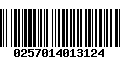 Código de Barras 0257014013124