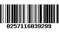 Código de Barras 0257116039299