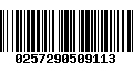 Código de Barras 0257290509113