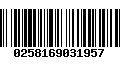 Código de Barras 0258169031957