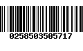 Código de Barras 0258503505717