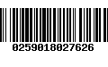 Código de Barras 0259018027626