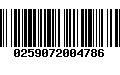 Código de Barras 0259072004786