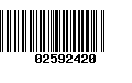 Código de Barras 02592420