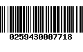 Código de Barras 0259430007718