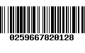 Código de Barras 0259667820128