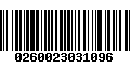 Código de Barras 0260023031096