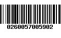 Código de Barras 0260057005902