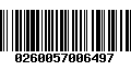 Código de Barras 0260057006497