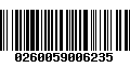 Código de Barras 0260059006235