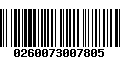 Código de Barras 0260073007805