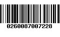 Código de Barras 0260087007228