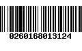 Código de Barras 0260168013124