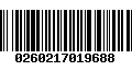 Código de Barras 0260217019688