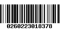 Código de Barras 0260223018378