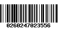 Código de Barras 0260247023556