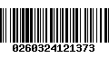 Código de Barras 0260324121373