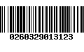 Código de Barras 0260329013123