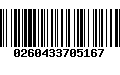 Código de Barras 0260433705167