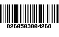 Código de Barras 0260503004268