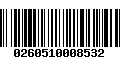 Código de Barras 0260510008532