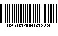 Código de Barras 0260548065279