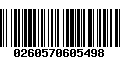 Código de Barras 0260570605498