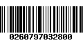 Código de Barras 0260797032800