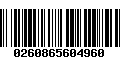 Código de Barras 0260865604960