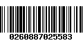 Código de Barras 0260887025583