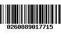 Código de Barras 0260889017715