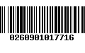 Código de Barras 0260901017716