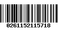 Código de Barras 0261152115718