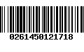 Código de Barras 0261450121718