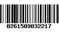 Código de Barras 0261509032217