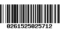 Código de Barras 0261525025712