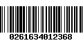 Código de Barras 0261634012368