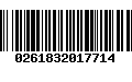 Código de Barras 0261832017714