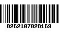 Código de Barras 0262107028169