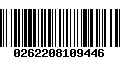 Código de Barras 0262208109446