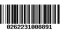 Código de Barras 0262231008891