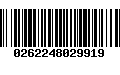 Código de Barras 0262248029919