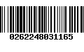 Código de Barras 0262248031165