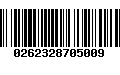 Código de Barras 0262328705009