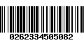 Código de Barras 0262334505082