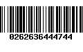Código de Barras 0262636444744